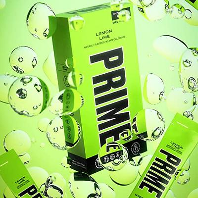 PRIME HYDRATION+ Sticks LEMON LIME, Hydration Powder Single Serve Sticks, Electrolyte Powder On The Go, Low Sugar, Caffeine-Free, Vegan