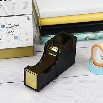 MultiBey Black & Gold Stapler and Tape Dispenser Set, Acrylic Stylish  Stapler Tape Holder 1'' Core, Black and Gold Office Supplies and  Accessories for