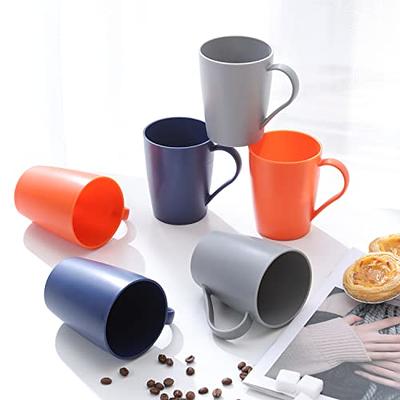 Hawnn Coffee Mugs Set of 6, Plastic Coffee Cups Set, 12 Ounce Unbreakable  Coffee Mug Plastic with Handle, 3 Basic Colors, Reusable Plastic Mug  Dishwasher Safe - Yahoo Shopping