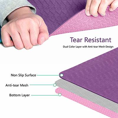 IUGA Yoga Mat Non Slip Anti-tear Yoga Mats Eco Friendly Hot Yoga Mat Thick  Workout & Exercise Mat for Yoga, Pilates and Fitness (72x 24x 6mm)