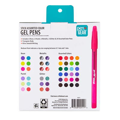 Pen+Gear Gel Stick Pens, Medium Point, 0.7 mm, Assorted Colors, 48-count,  192511 - Yahoo Shopping