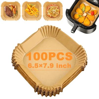 9 Inch Air Fryer Disposable Paper Liner 125PCS, [ XL ] Non-stick Parchment  Liners for 5-6QT Air Fryer, Oil Resistant, Waterproof, Food Grade Baking