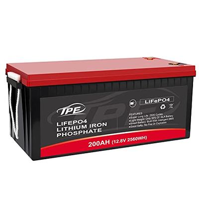 TPE LiFePO4 Battery 12V 200AH - 6000+ Deep Cycle Lithium Batteries,  BMS,Perfect for Home Applications, RV, Marine, Scooter, Solar Panel  Chargeable - Yahoo Shopping