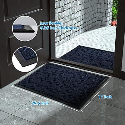 DEXI Indoor Door Mat, 36X24 Non-Slip Low-Profile Entrance Rug, Absorbent  Machi