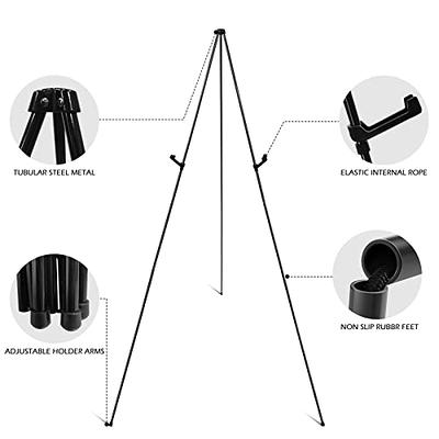 Easel Stand for Display, 65'' Instant Easel, Foldable Ground Easel for Wedding Sign and Poster Display Stand, Adjustable Easel Metal Tripod with