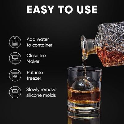 Premium Berlinzo Clear 2.4 Inch Ice Ball Maker for Whiskey - Crystal Clear  Ice Sphere Mold with Storage Bag