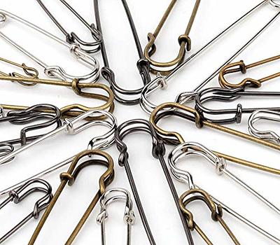 30 Pcs Safety Pins for Clothes,3 Large Steel Duty Safety Pins with  Hundreds of Ornamental,Clothing and Craft Uses,Such As Blankets Skirts  Kilts Knitted Fabric (Black) - Yahoo Shopping