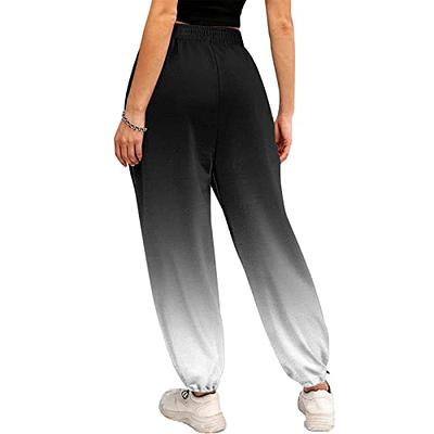 Sweatpants for Teen Girls High Waisted Cinch Bottom Baggy