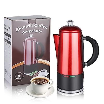 WerkWeit Electric Coffee Percolator 12 Cup Stainless Steel Percolator  Coffee Maker with Cord-Less Server and Easy Pour Spout Quick Brew Percolator  Coffee Pot 1.5L Capacity - Yahoo Shopping