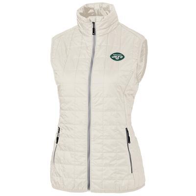 Women's Cutter & Buck Royal New York Giants Throwback Logo Rainier PrimaLoft Eco Full-Zip Puffer Jacket Size: Small