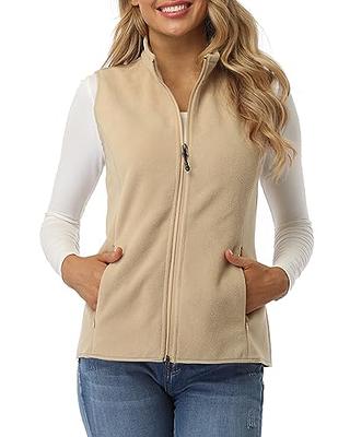 Fuinloth Women's Fleece Vest, Polar Soft Sleeveless Classic Fit