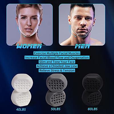 Jawline Exerciser for Men & Women – Silicone Jaw Exerciser Tablets –  Powerful Jaw Trainer for Beginner, Intermediate & Advanced Users