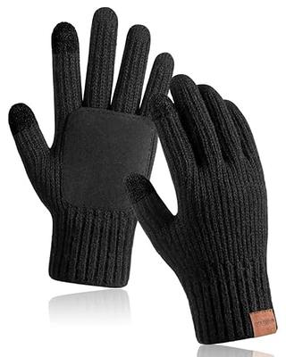 TOBEHIGHER Winter Gloves - Gloves for Women Cold Weather, Touch Screen Winter Gloves Women Warm Alpaca Fleece Knit Gloves