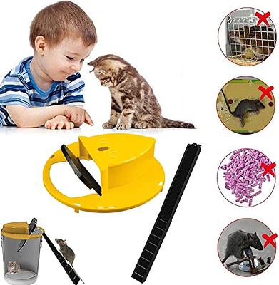 Mouse Trap Flip N Slide Bucket Lid Mouse Trap Humanized Mousetrap Reset  Design Balance Mouse Trap Indoor Outdoor Compatible 5 Gallon Bucket  (without B