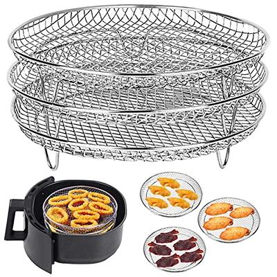 OUTXE Silicone Air Fryer Liners, 2-Pack Reusable Airfryer Basket Tray
