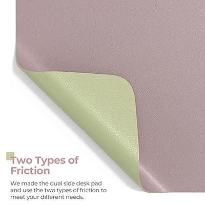 Desk Pad Desk Protector Mat - Dual Side Pu Leather Desk Mat Large