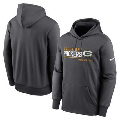 Antigua Green Bay Packers Heather Gray Victory Pullover Hoodie Size Large