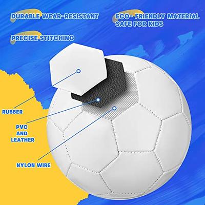 Jexine 3 Pcs All White Soccer Ball Autograph Blank Soccer Ball