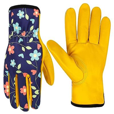 MSUPSAV Thorn Proof&Puncture Resistant Gardening Gloves with Grip,Garden  Gloves for Women, Leather Work Gloves,Gifts