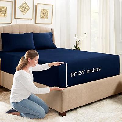 Queen Sheet Sets Air Mattress Sheets - 3 Pieces Extra Deep Pocket Queen  Sheets Sets 16 to 24 inch - …See more Queen Sheet Sets Air Mattress Sheets  - 3