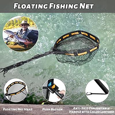 PLUSINNO Floating Fishing Net, Rubber Coated Fish net for Easy Catch and  Release, Fishing Nets Freshwater for Bass, Trout, Walleye, Kayak, Folding Landing  Net for Easy to Carry and Storage - Yahoo