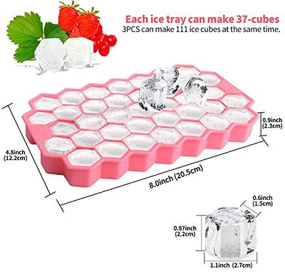 Ice Lattice Ice Cube Tray with Lid and Bin 2 Pack Ice Cube Trays