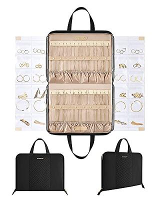 BAGSMART Travel Jewelry Organizer Case Portable Jewelry Roll Bag  Tangle-free Necklace Storage, Foldable Transparent Pockets for Earrings,  Rings, Bracelet, Travel Essentials, Black Large - Yahoo Shopping