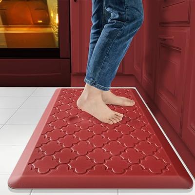 AUTODECO Kitchen Mats and Rugs - Kitchen Floor Mat Cushioned Anti Fatigue Non Slip Waterproof Runner Rug Heavy Duty Ergonomic Comfort Standing Foam