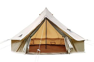 EROMMY 10 ft. x 13 ft. 8-Person Inflatable Camping Tent with Pump, 129 sft  Cabin Tent, Cotton Canvas Tent in 4 Seasons BAAI012BG - The Home Depot