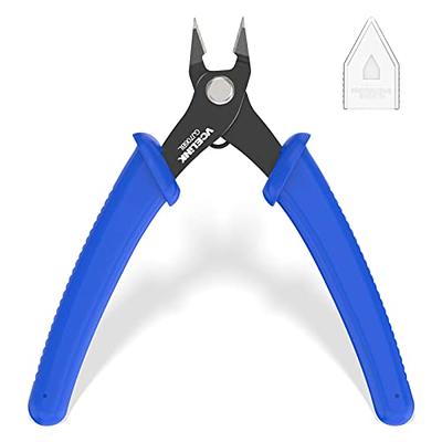 XINMEIWEN 5pcs Wire Cutters Precision Electronic Flush Cutters Mini Cutting Pliers for Ultra-Fine Cutting Needs (Yellow)