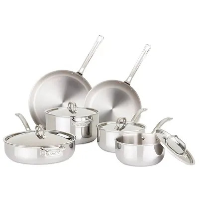 Viking Contemporary 4-ply Copper Clad 9-Piece Cookware Set