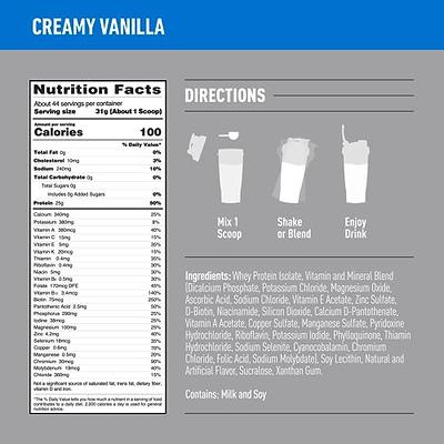 Isopure Zero Carb Protein Powder Vanilla