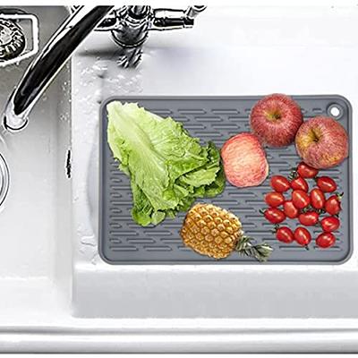 Kitchen Countertop Silicone Dish Drying Mat Heat Resistant Dish Drainer Mat