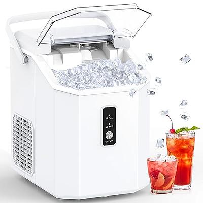 AGLUCKY Nugget Ice Maker Countertop, Portable Pebble Ice Maker Machine,  35lbs/Day Chewable Ice, Self-Cleaning, Stainless Steel - AliExpress