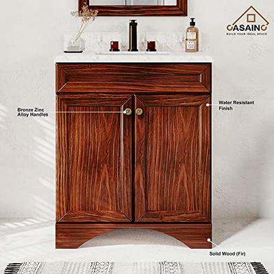 kleankin Pedestal Sink Storage Cabinet, Under Sink Cabinet with Double  Doors, Bathroom Vanity Cabinet with Shelves, White - Yahoo Shopping