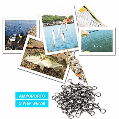 Fishing Rolling Swivel Coast Lock Snap Crappie Trout Ice Saltwater  Freshwater Strength Fishing swivels Bass Fishing Tools Pack of 100 PCS,  Swivels 