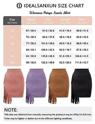  IDEALSANXUN Long Wool Skirts for Womens Fall Winter