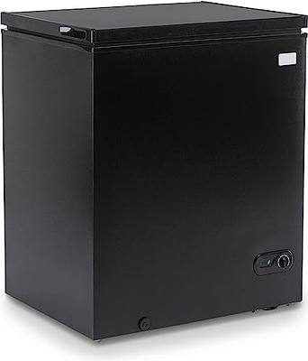 5.0 Cubic Feet Small Deep Freezers with Removable Storage Basket Compact  Chest Freezer Black