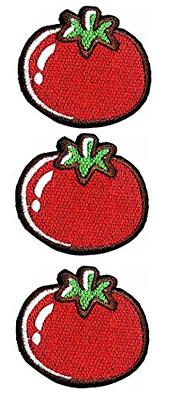 ONCEX 3PCS. Cute Tomato Fashion Embroidered Applique Patch Cartoon