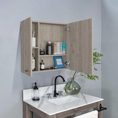 Angeles Home 6.5 in. W x 7 in. D x 27 in. H White Freestanding Narrow Linen Cabinet with 4-Shelves and Top Slot for Bathroom