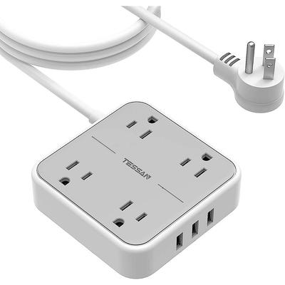 Humpptom Flat Extension Cord, Flat Plug Power Strip, Outlet Covers