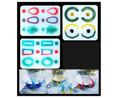 Resin Molds for Jewelry,10pcs Silicone Resin Earring Mold Set for Epoxy  Dangle Pendant Molds for Women Girls - Yahoo Shopping