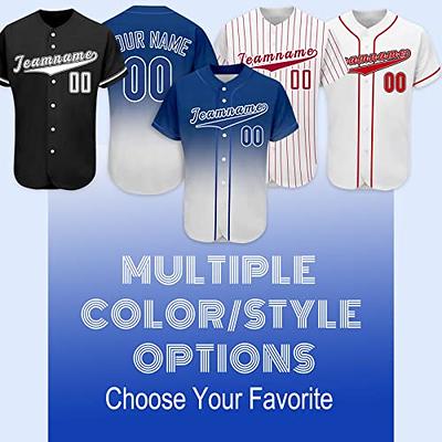 Custom Baseball Jersey, Personalized Tee Shirt Sports Uniforms Print Name Numbers for Men/Women/Kids