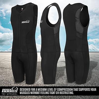Deux Roues Triathlon Suit Men Racing Tri Cycling Skin Suit Bike Swim Run -  Bonus Race Bib Belt (Black, Small) - Yahoo Shopping