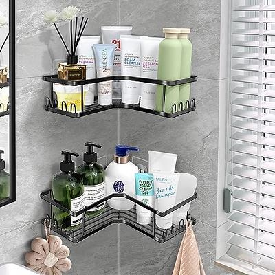 SMARTAKE Corner Shower Caddy Shower Shelf 2 Pack Adhesive Shower