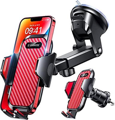  VANMASS 2024 Upgrade【Top Military-Grade】 Car Phone Holder,  【Newest & Strongest Suction】 Cell Phone Car Mount Windshield Dashboard Vent  Truck Stand Cradle for iPhone 15 Pro Max 14 13 12 Android 