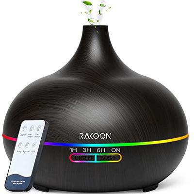 Aromatherapy Essential Oil Diffuser 550ml Gift Set, Aroma Diffusers for Home Small Room with Timer Auto Power-Off and 7 Color Light, Mini Personal