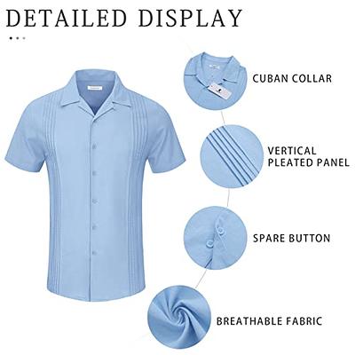  JEKAOYI Mens Casual Long Sleeve Cotton Linen Shirts