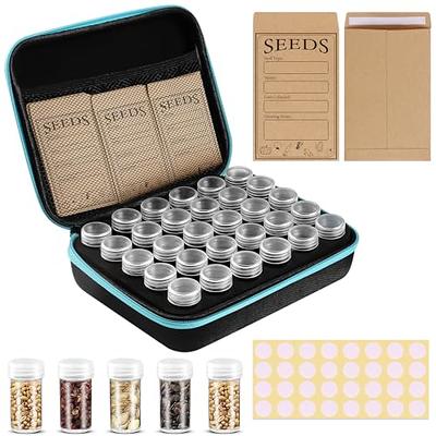 60 Slots Transparent Plastic Seed Storage Box Organizer With Label Stickers  Seed Container Storage Flower Vegetable