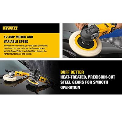 DeWalt Buffer Polisher, 7”-9”, 12 Amp, Variable Speed Dial 0-3,500 RPM's, Corded (dwp849x) Yellow
